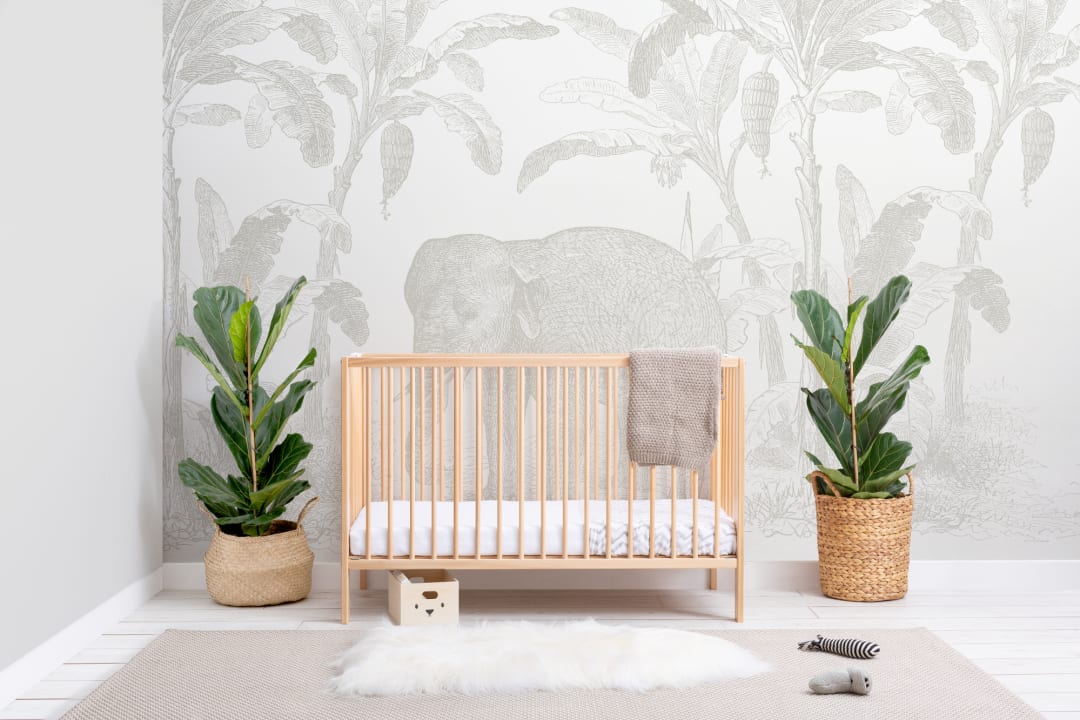 Neutral Vintage Explorer Elephant Wallpaper Mural