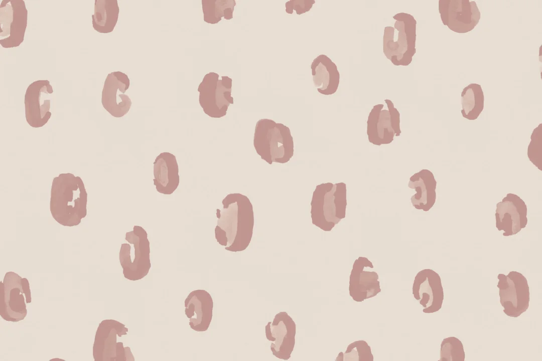 Rosa og nøytral akvarell Leopard Print Tapet