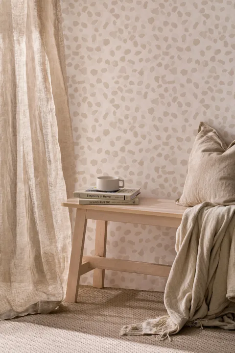 Papel Pintado de Leopardo en Tonos Beige