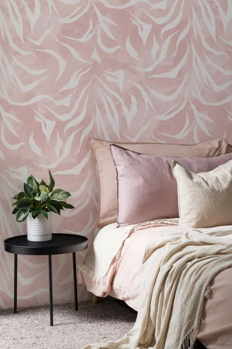 Pink Abstract Tiger Stripes Repeat Pattern Wallpaper