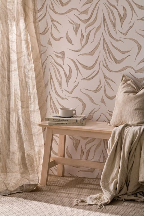 Minimalistisk nøytral Tiger Print tapet