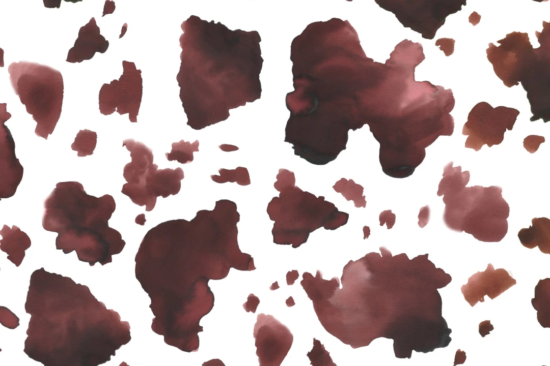 Painted Brown Cow Print Repeat Pattern Wallpaper