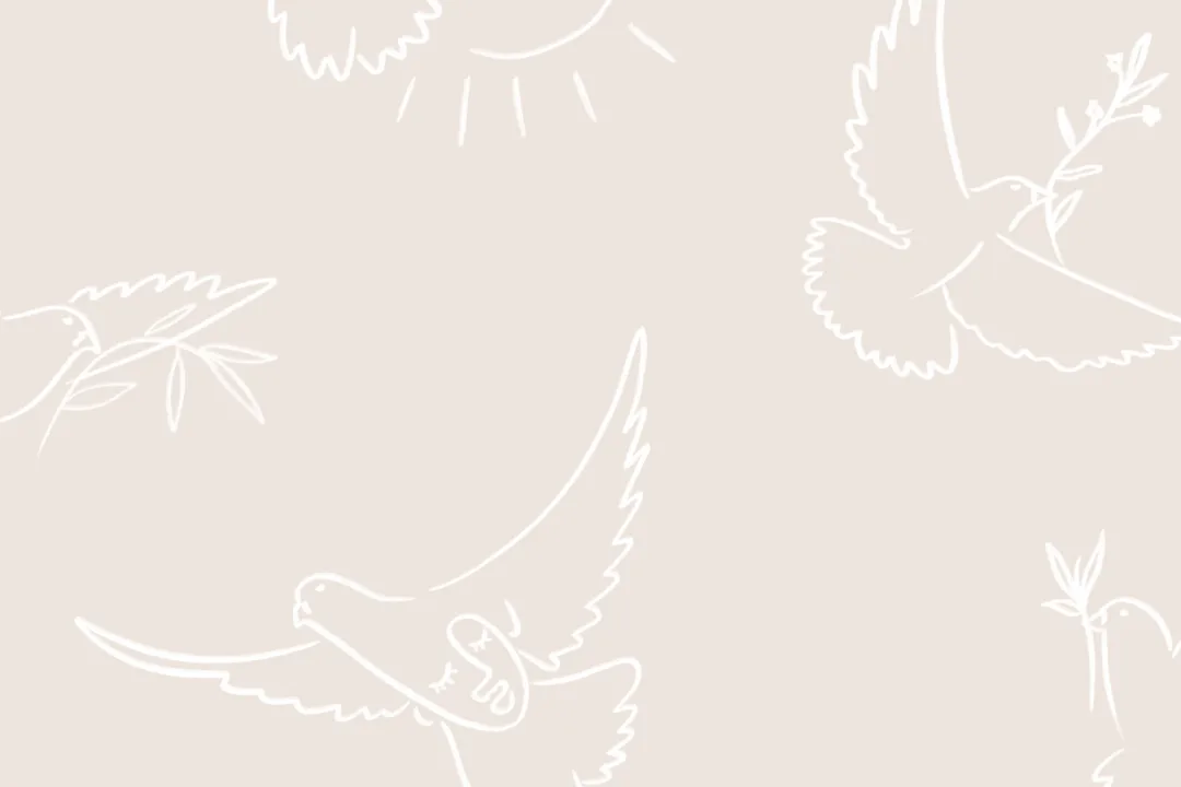 White & Beige Dove Wallpaper