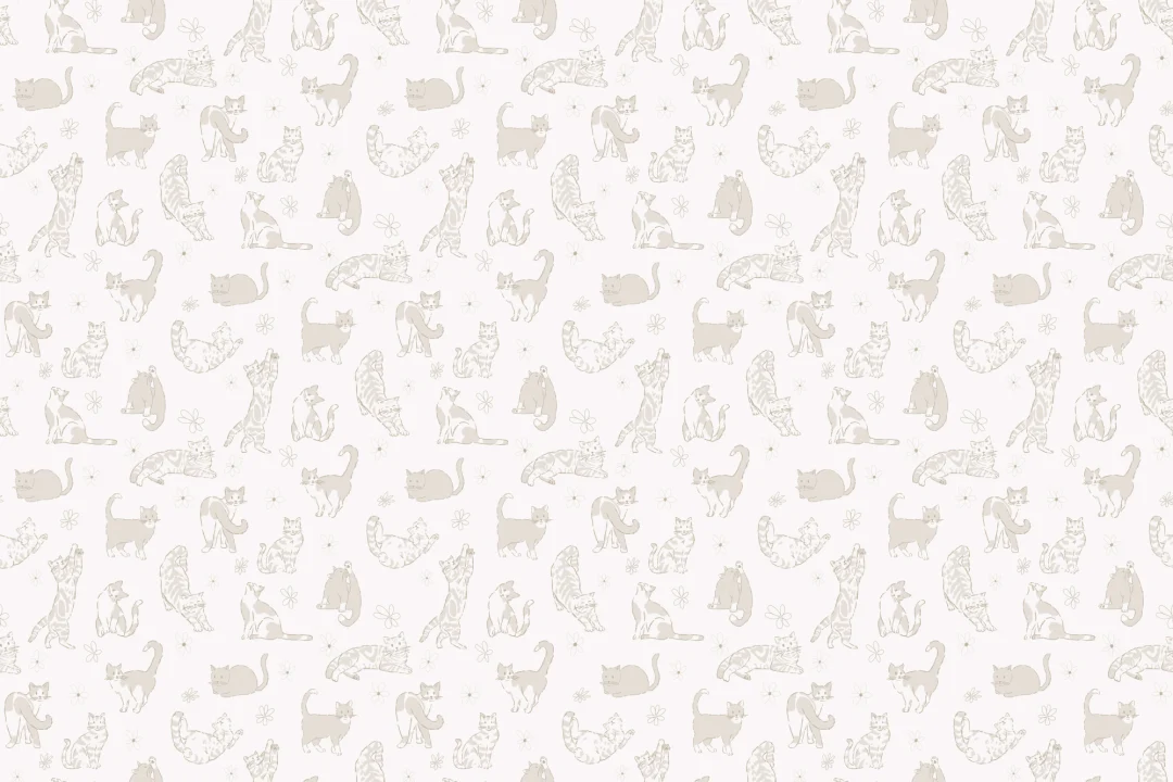 Murales de papel pintado infantiles con estampado de gatos en beige