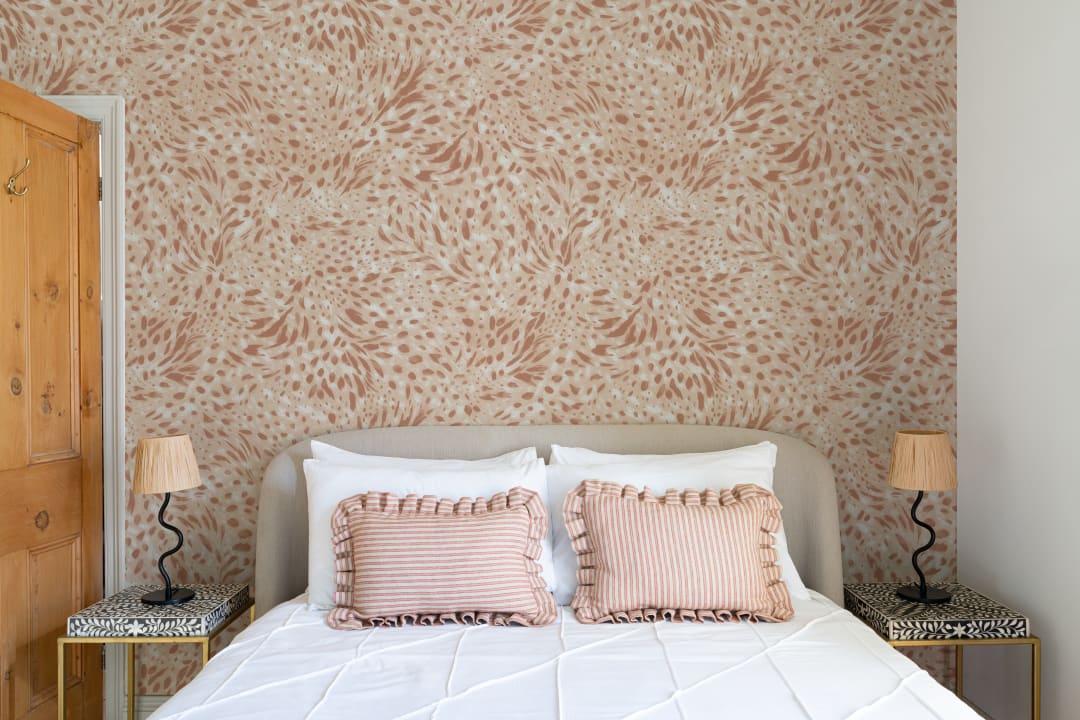 Pink Abstract Pattern Mural Adds Artful Atmosphere Mural