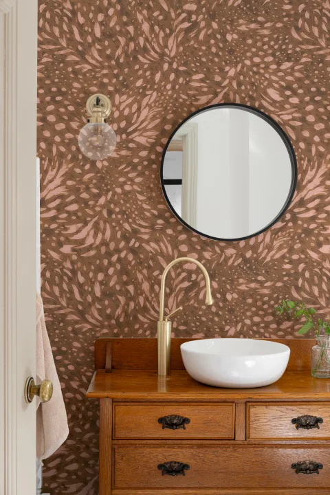 Brown Abstract Pattern Animal Print Mural
