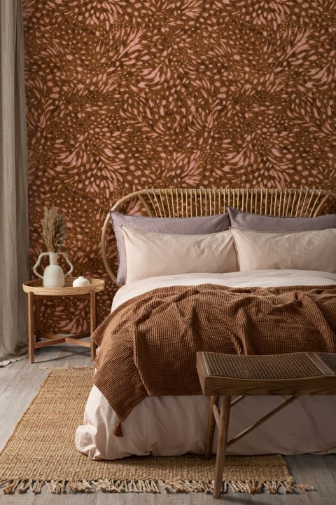 Brown Abstract Pattern Animal Print Mural