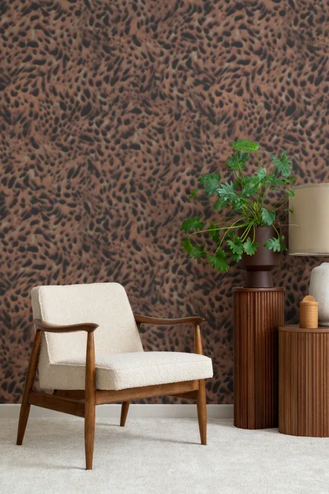 Donkere dierenprint vibe statement muur luipaard muurschildering