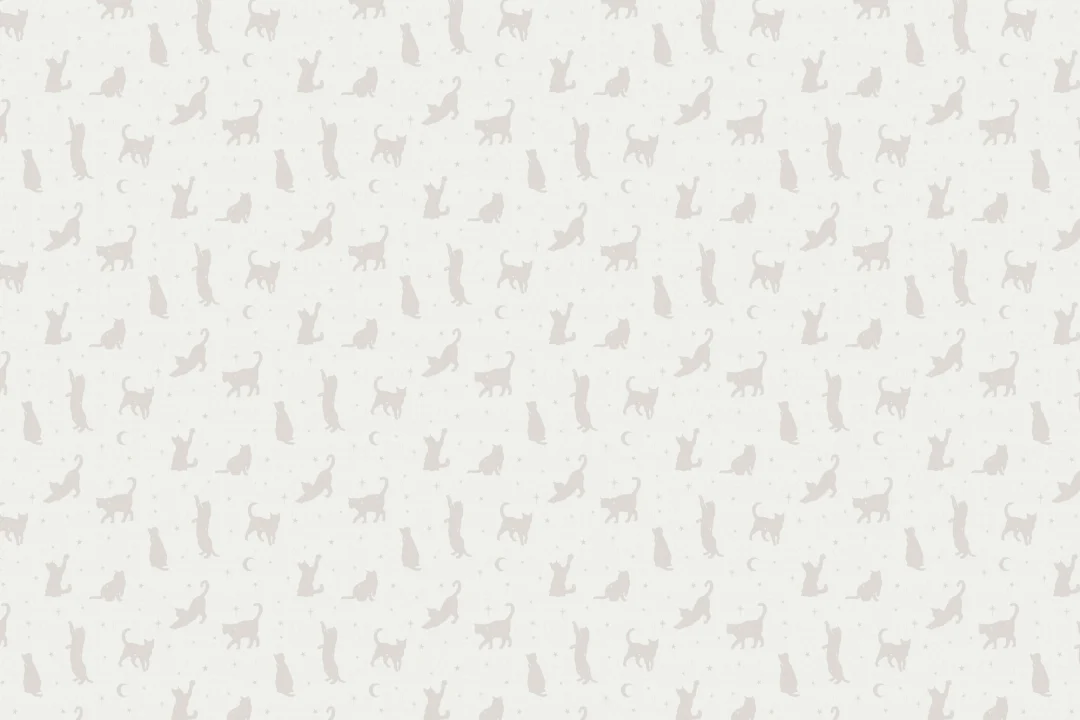 Mural de papel pintado con estampado de estrellas y luna de gato en color beige