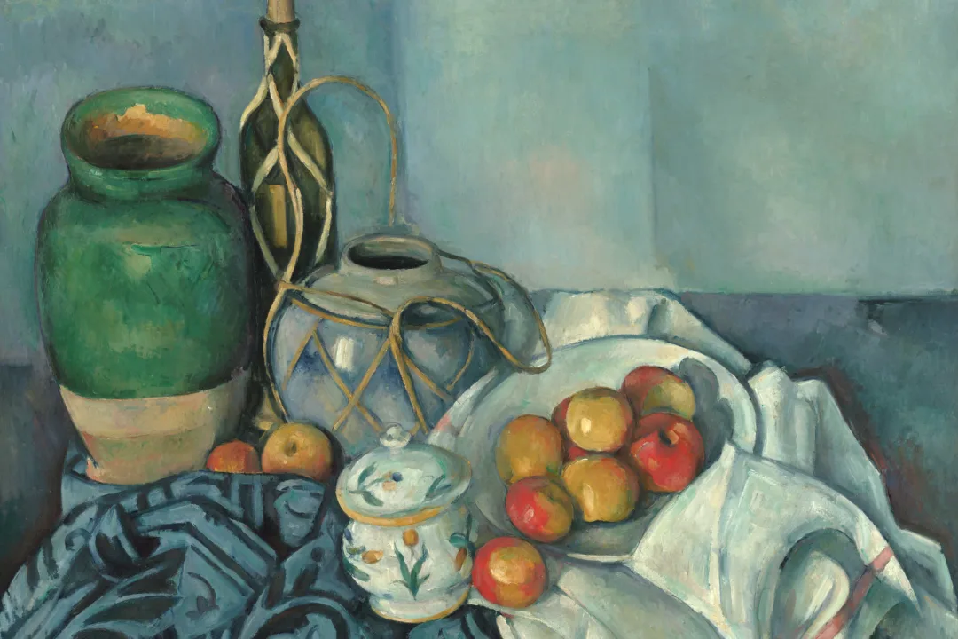 Stilla liv med äpplen av Cezanne fototapet