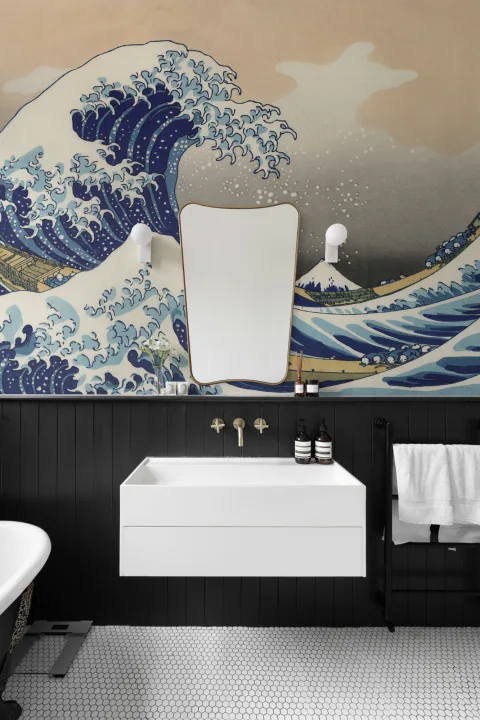 Mural Papel Pintado La Gran Ola de Kanagawa de Hokusai