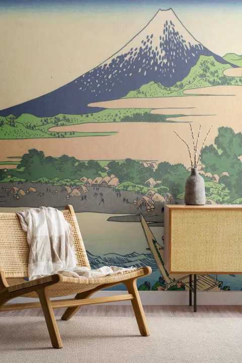 Fototapeta z brzegiem zatoki Tago autorstwa Hokusai