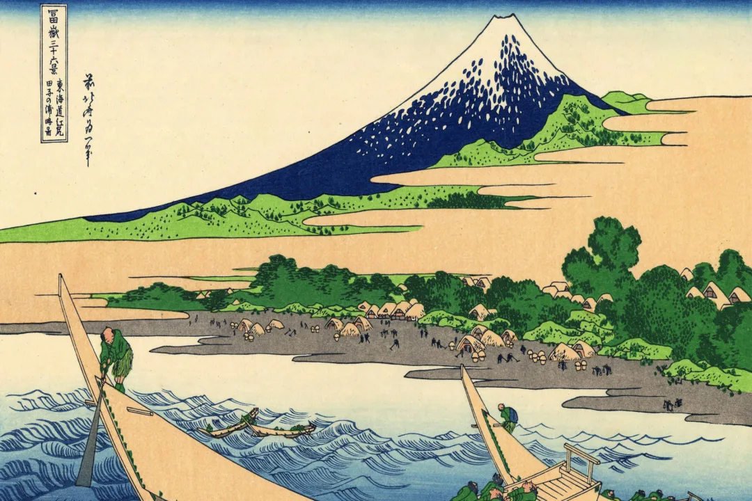 Shore of Tago Bay av Hokusai Fototapet