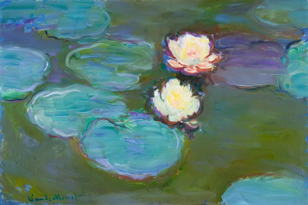 Monet vannliljer maleri kunst fototapet