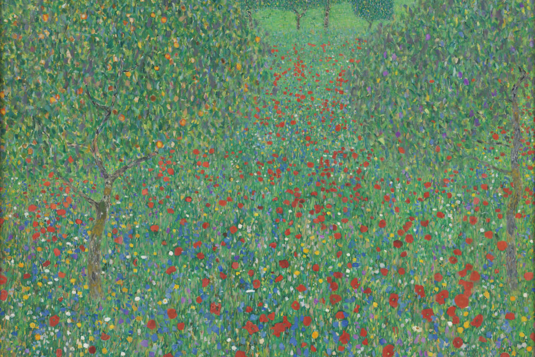Carta da Parati Campo di Papaveri di Gustav Klimt