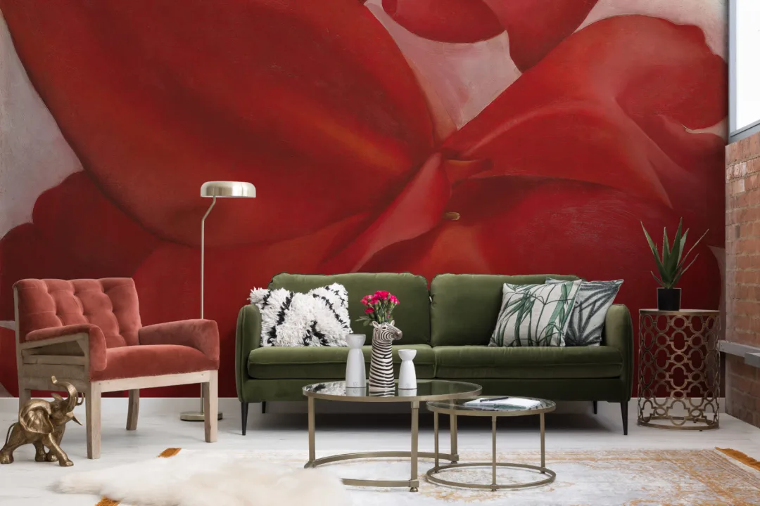 Georgia O Keeffe Red Cannas Wall Mural