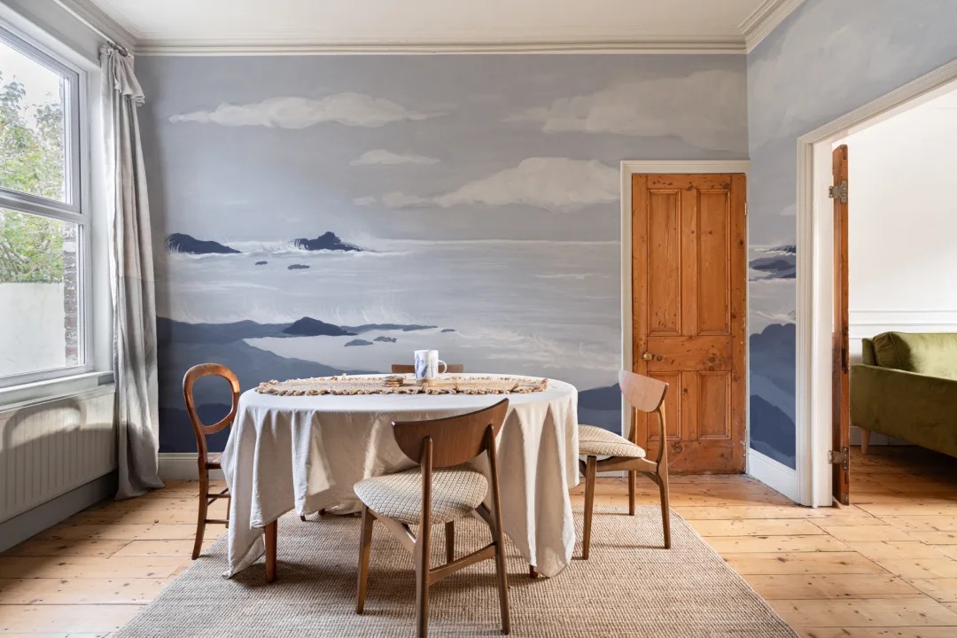 Blå Kysthorisont Hav Landskap Fototapet