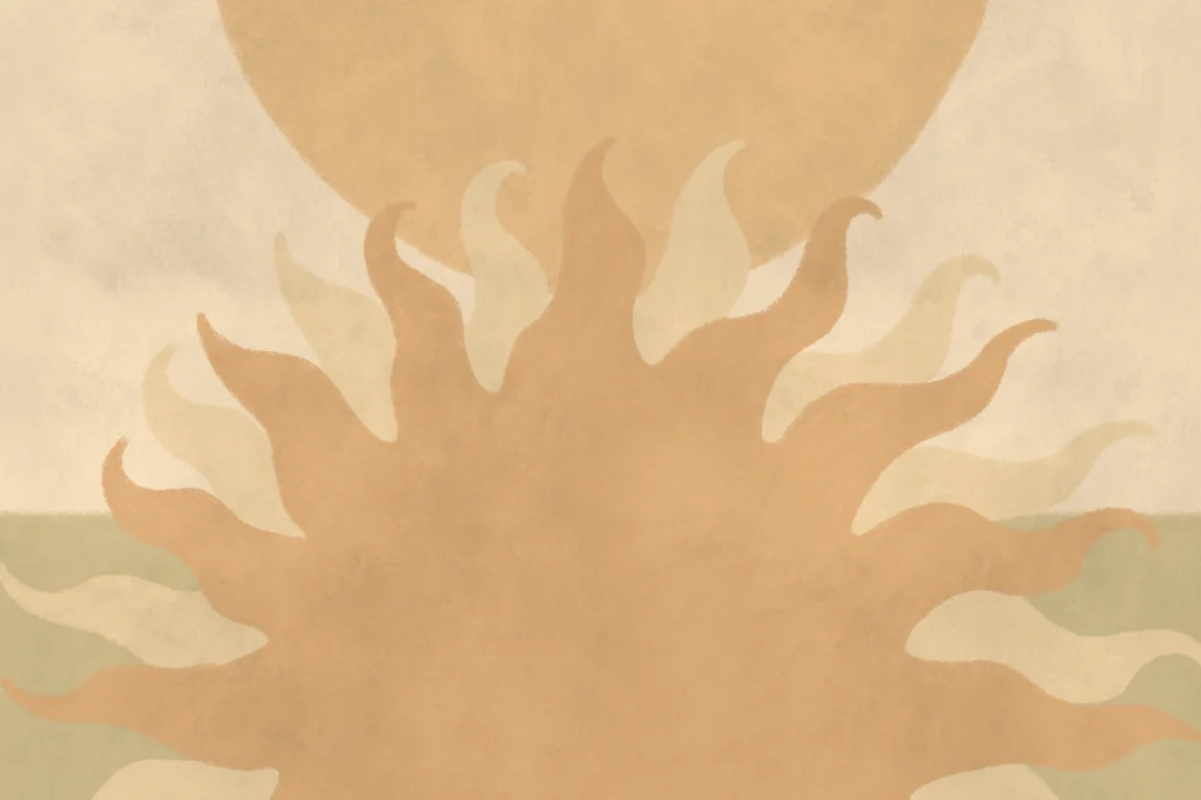 Beige abstrakt solflare konst mural-tapeter
