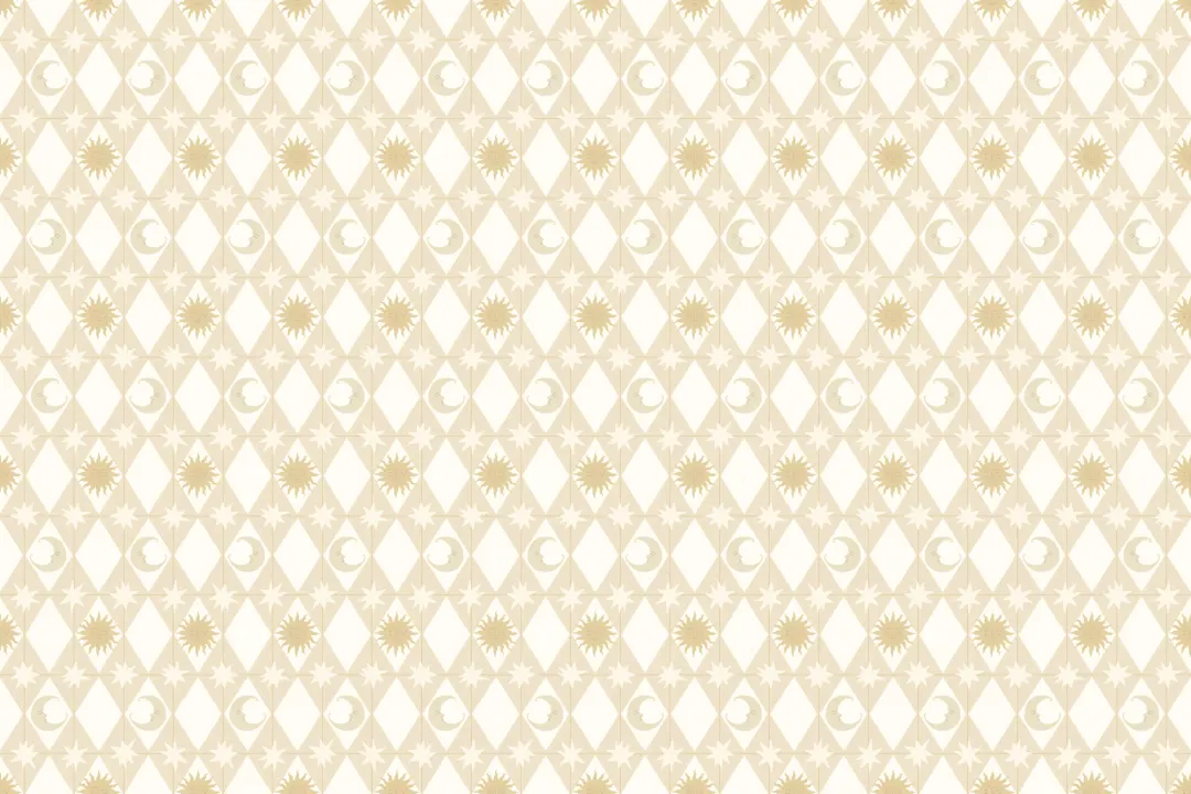 Murales de papel pintado geométricos celestiales beige para niños para un ambiente suave