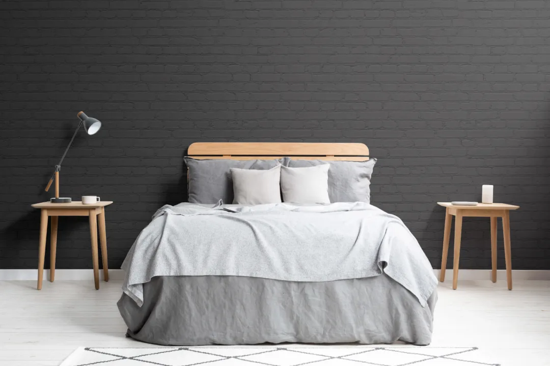 Negru cărămidă Wallpaper Mural