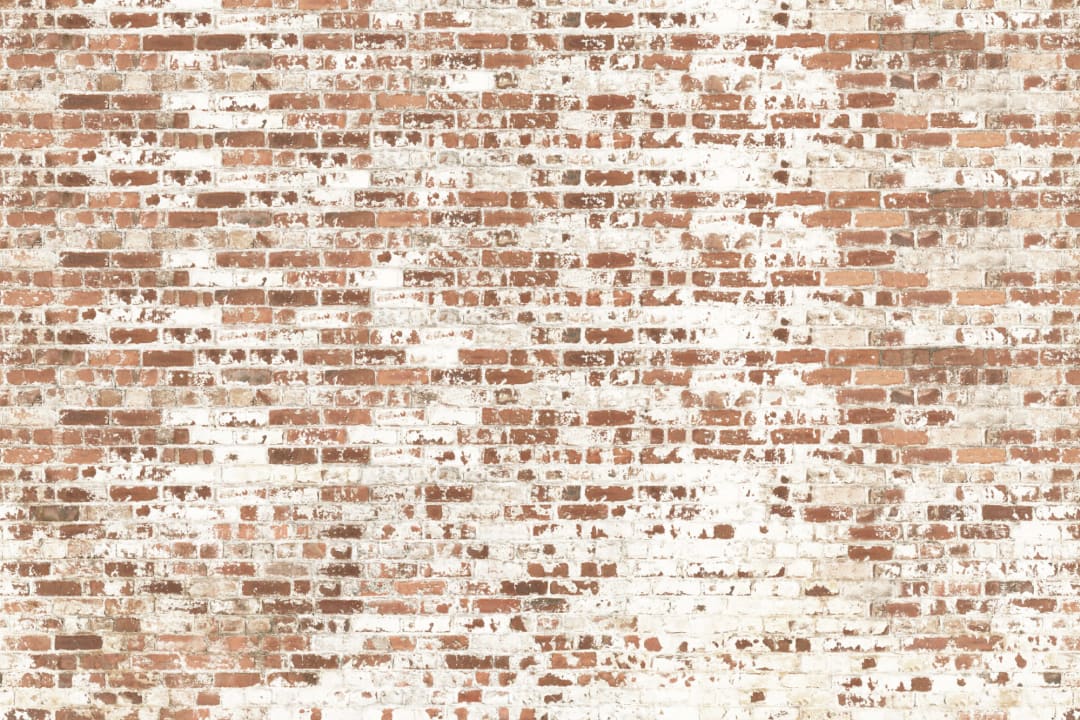 Painted White Brick Wallpaper Mural