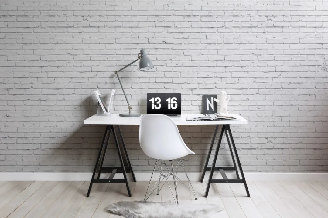 Clean White Brick Wallpaper Mural