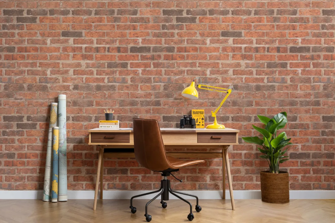 Rundown Red Brick Wall Wallpaper Mural