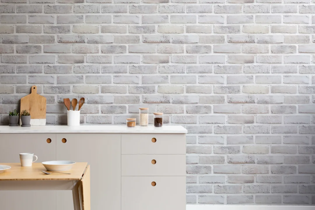 Whitewash Brick Effect Pattern kuvatapetti
