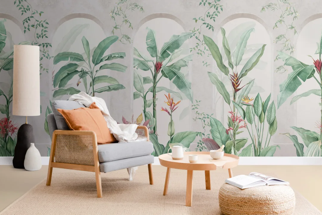 Biophilic Design Botanical Wallpaper Mural