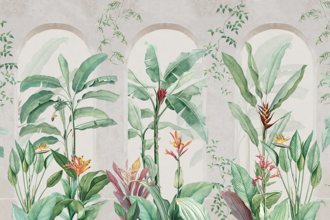 Biophilic Design Botanical Wallpaper Mural