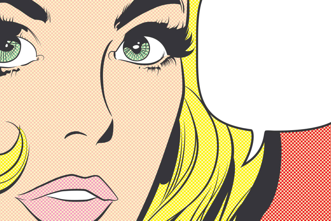 Pop Art Woman Wallpaper Mural