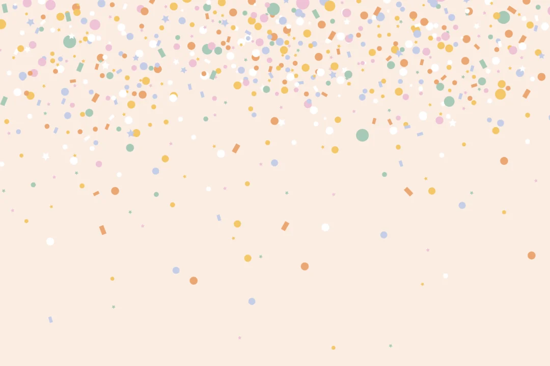 Rainbow Confetti Mural Wallpaper