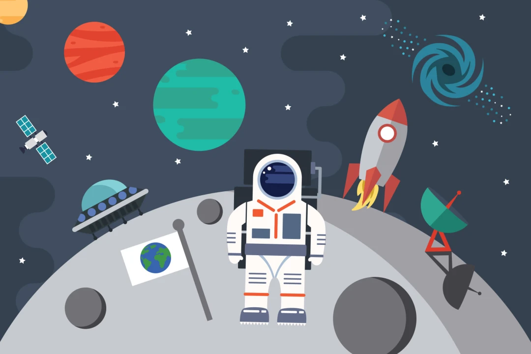 Retro Astronaut Wallpaper Mural