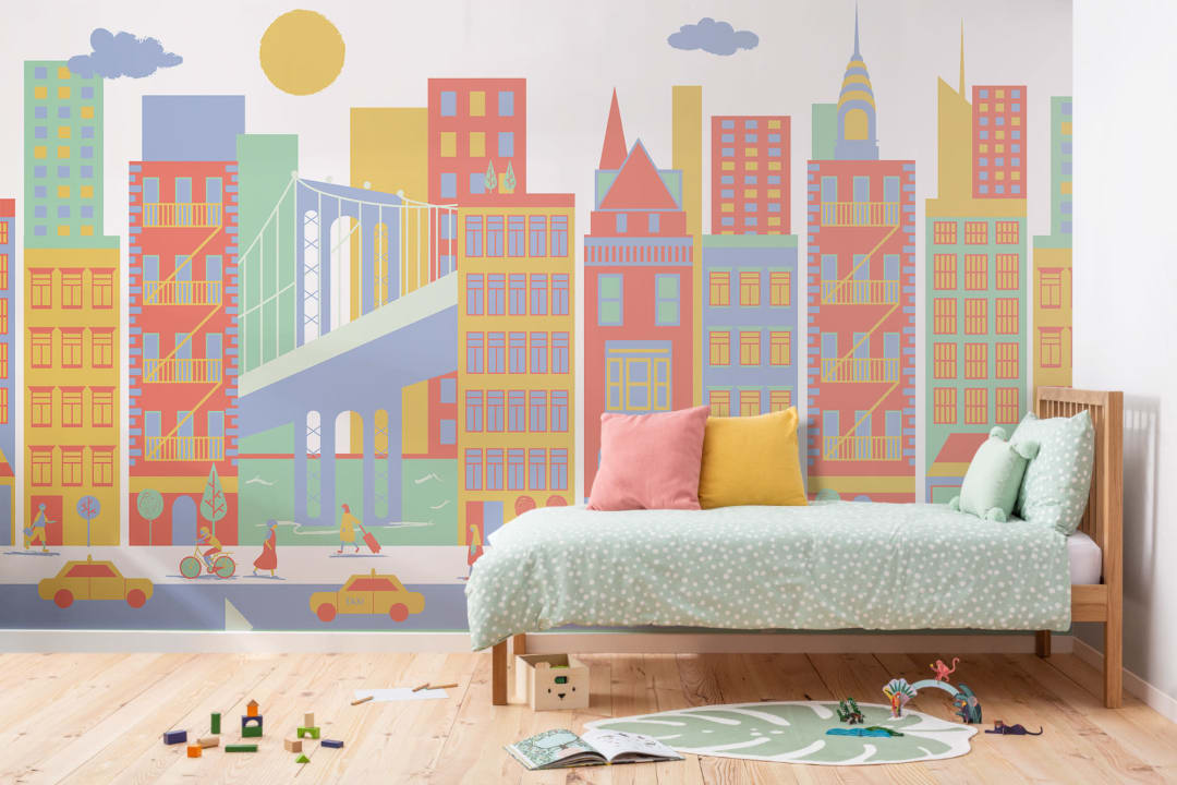 Mural Papel Pintado Ciudad de Nueva York Multicolor