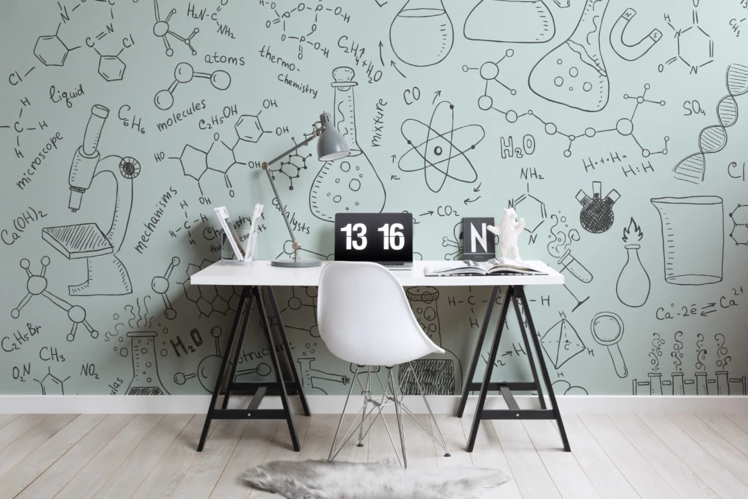 Mural Papel Pintado Garabato de Química