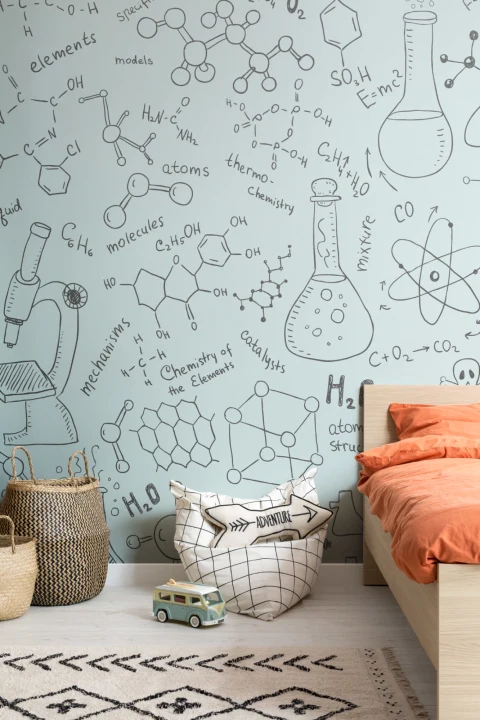 Chemistry Doodle Wallpaper Mural