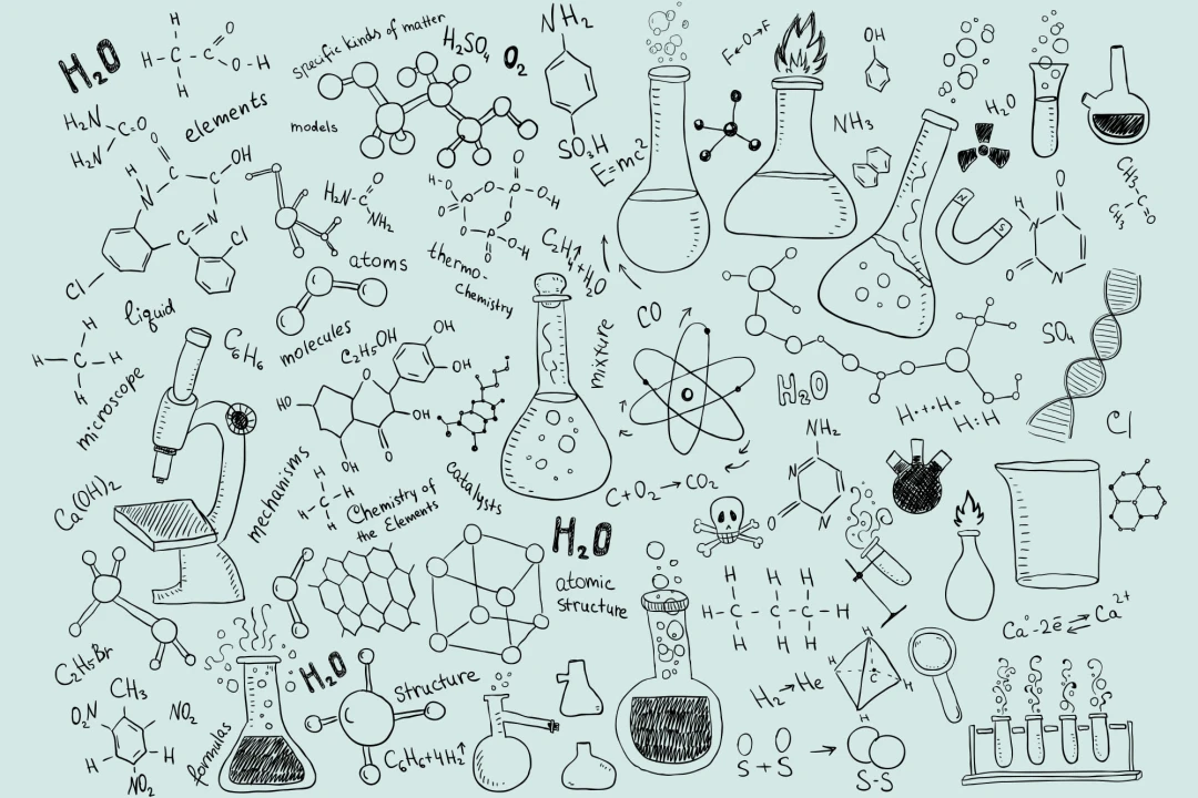 Mural Papel Pintado Garabato de Química