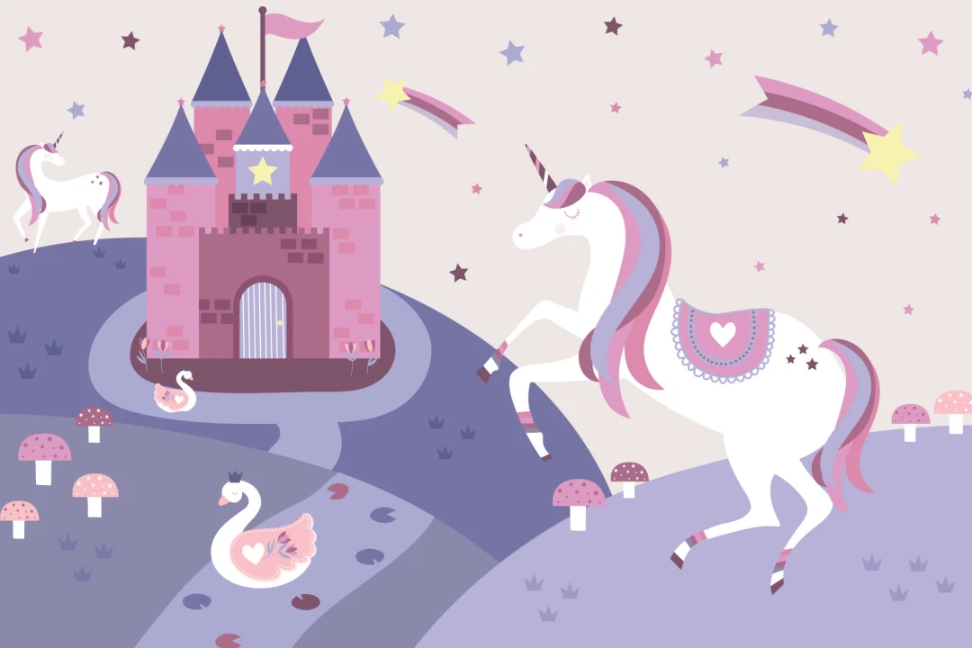 Mural Papel Pintado Unicornio de Cuentos