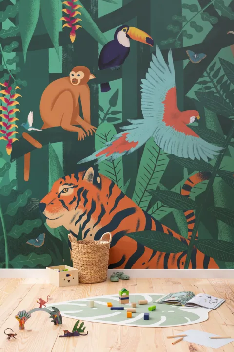 Mural Papel Pintado Animales de la Selva