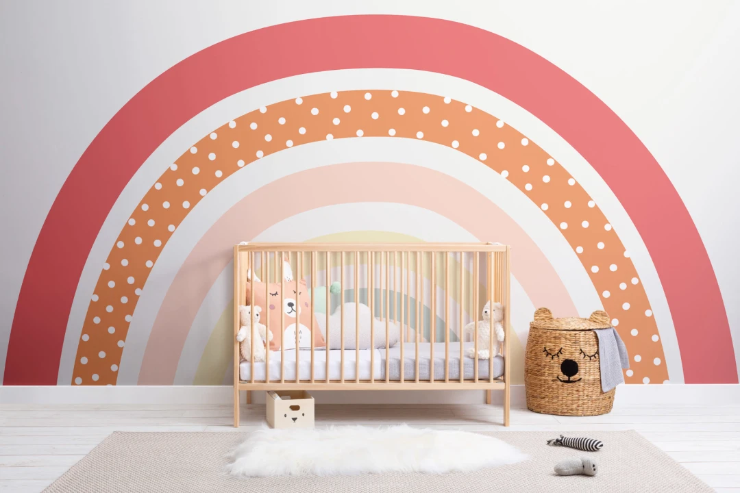 Nursery Rainbow Mural Wallpaper
