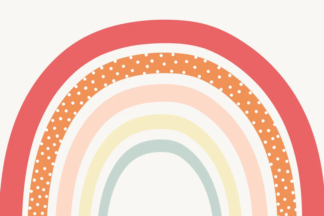 Nursery Rainbow Mural Wallpaper