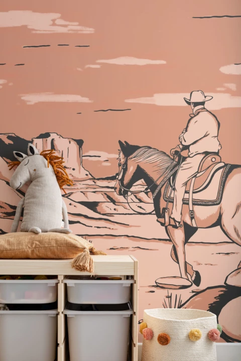Wild West Cowboy Horse Wallpaper Mural