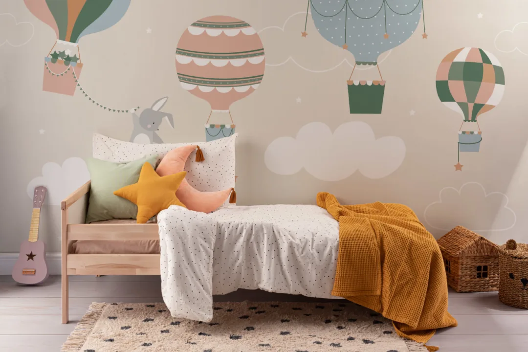 Cute Balloons Nursery Wallpaper Mural