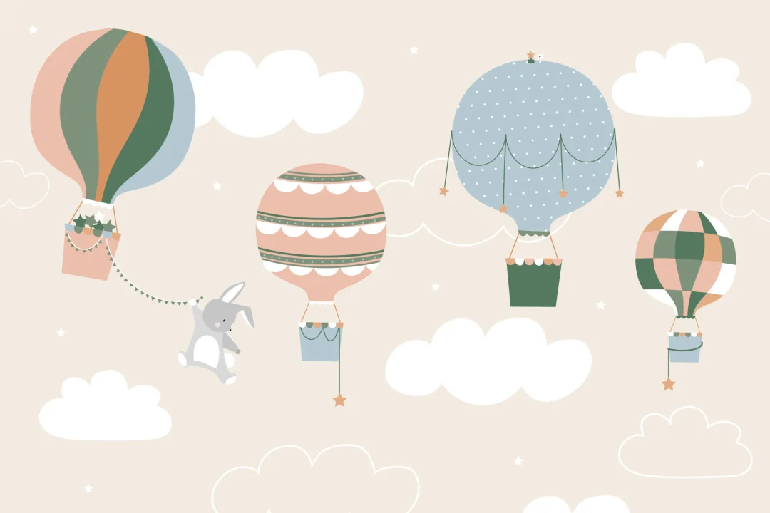 Drăguț baloane Nursery Wallpaper Mural