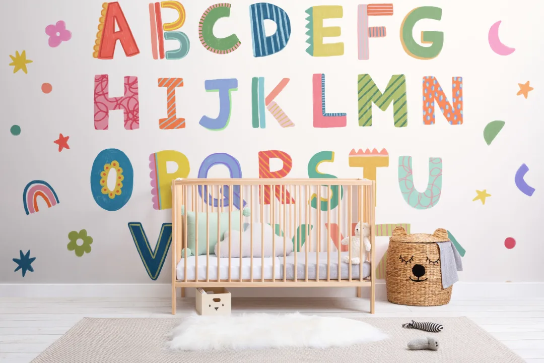 Colorful Kids Alphabet Mural