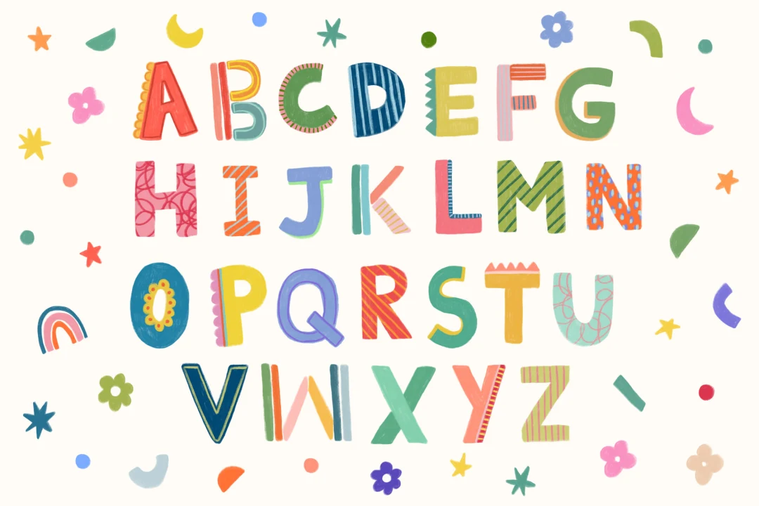 Colorful Kids Alphabet Mural