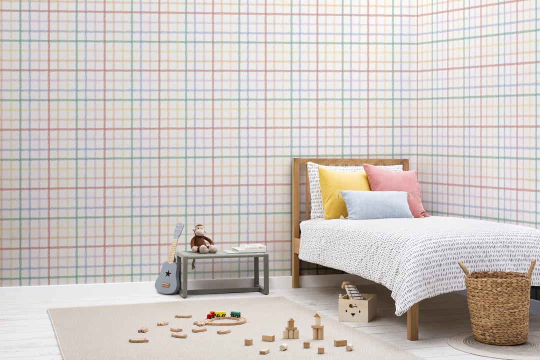 Multicolor Fun Hand Drawn Grid Wallpaper
