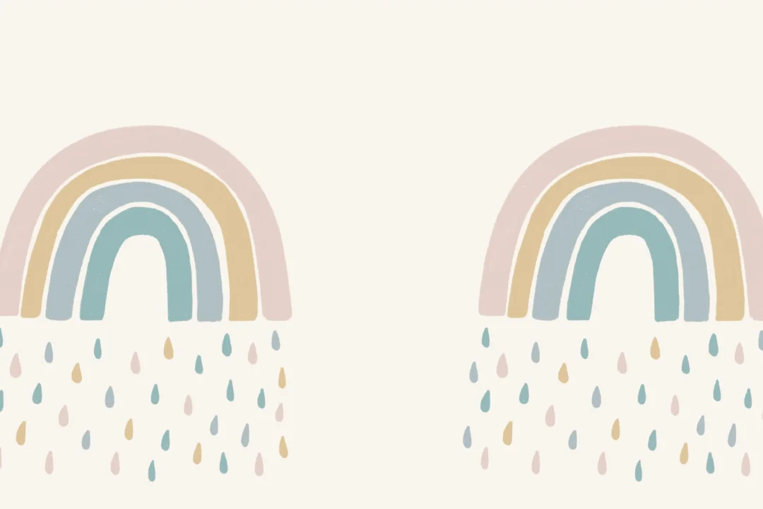 Pastel Rainbow Raindrop Wallpaper