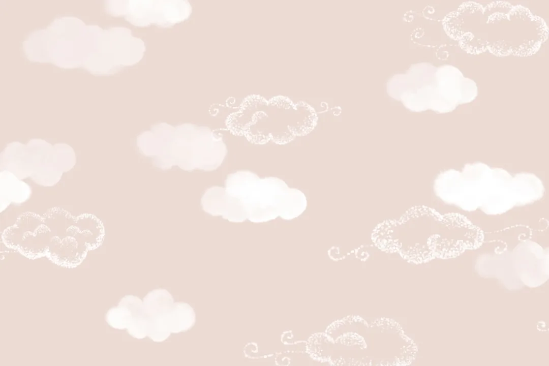 Papel pintado con nubes pequeñas en rosa