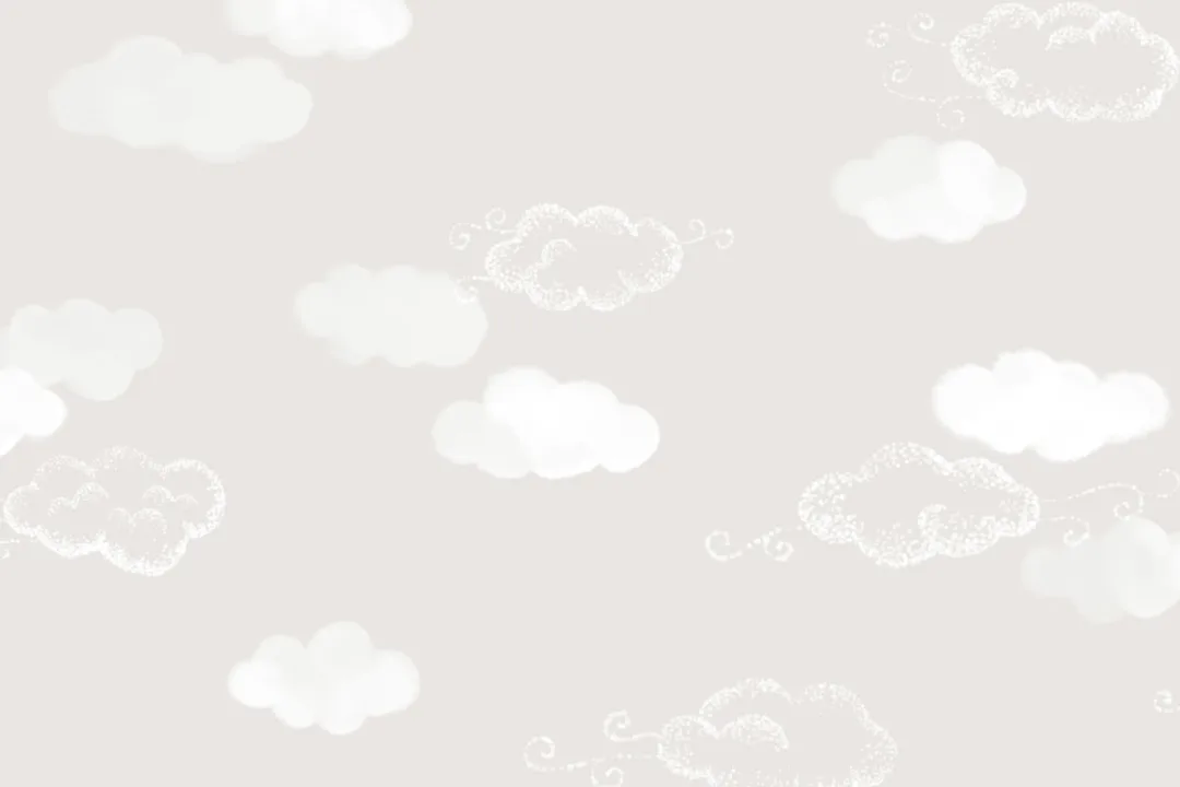 Papel pintado con nubes pequeñas en gris